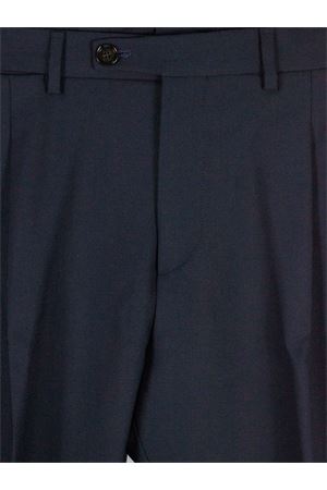 Blue melange virgin wool Robert trousers BE ABLE | ROBERTWMLBLU